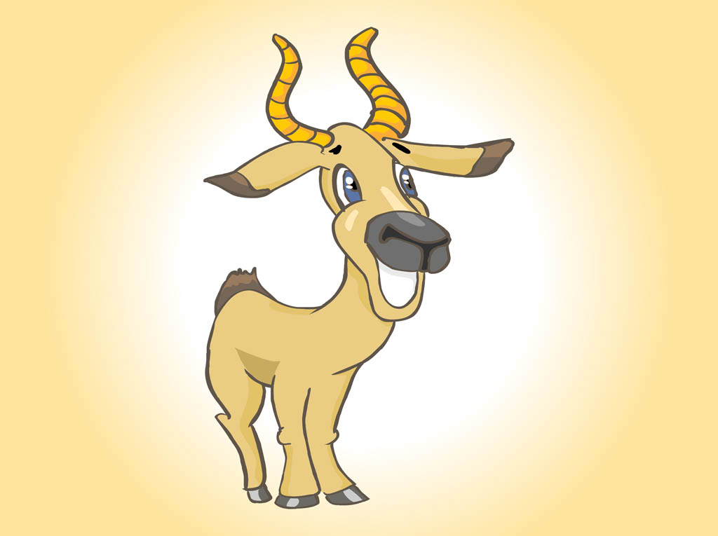 1024x765 Happy Antelope Vector Art Graphics
