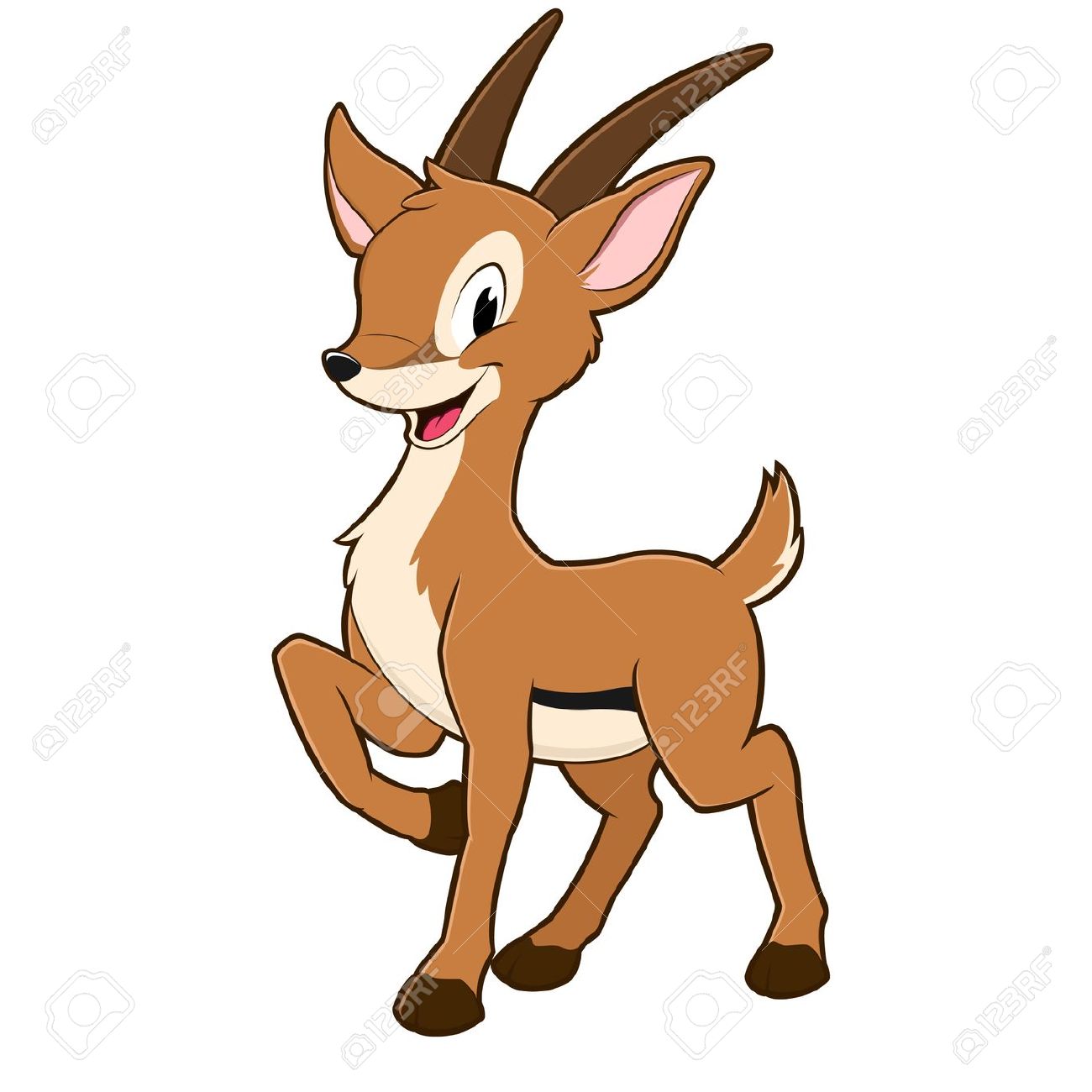 1300x1300 Antelope Vector Illustration