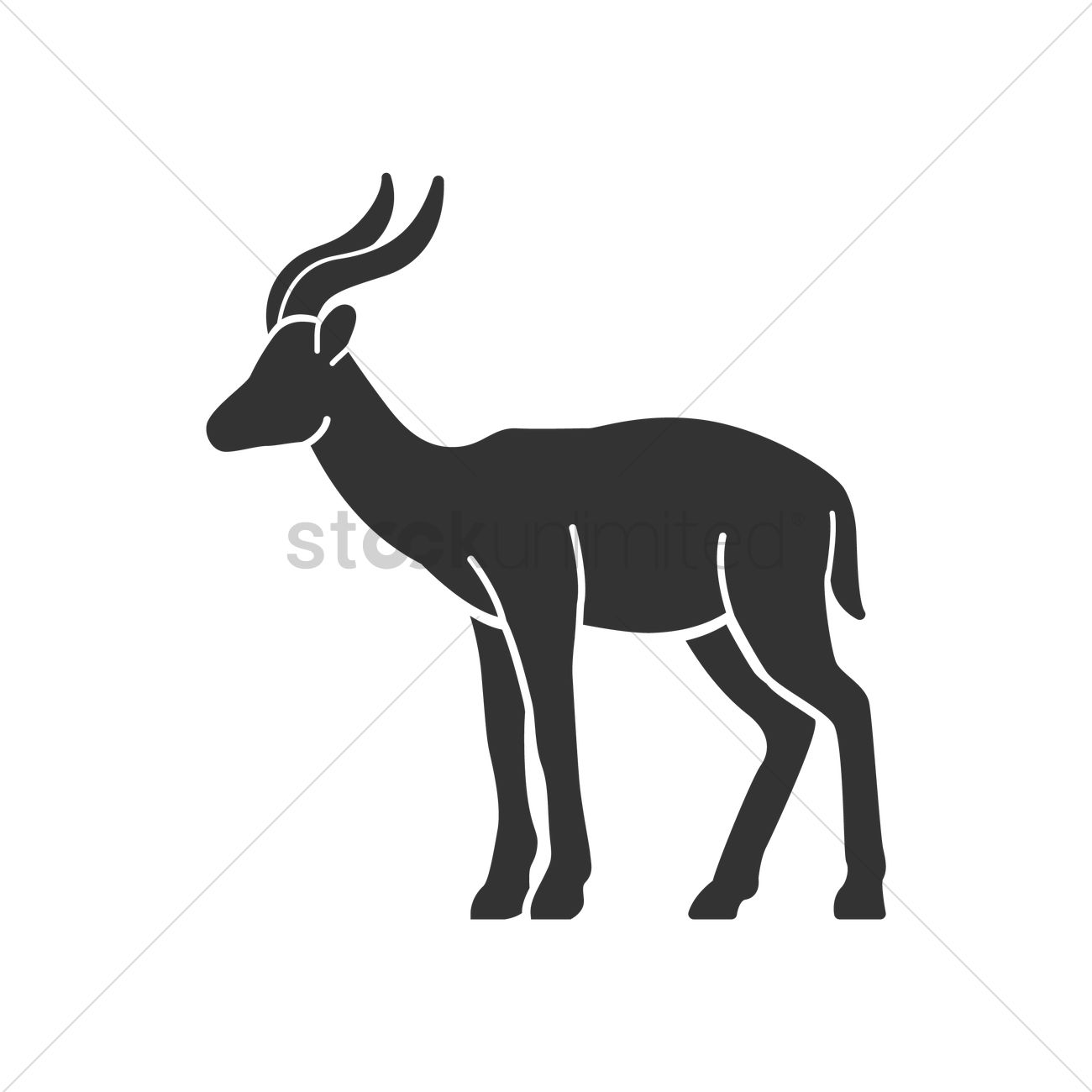 1300x1300 Antelope Vector Image