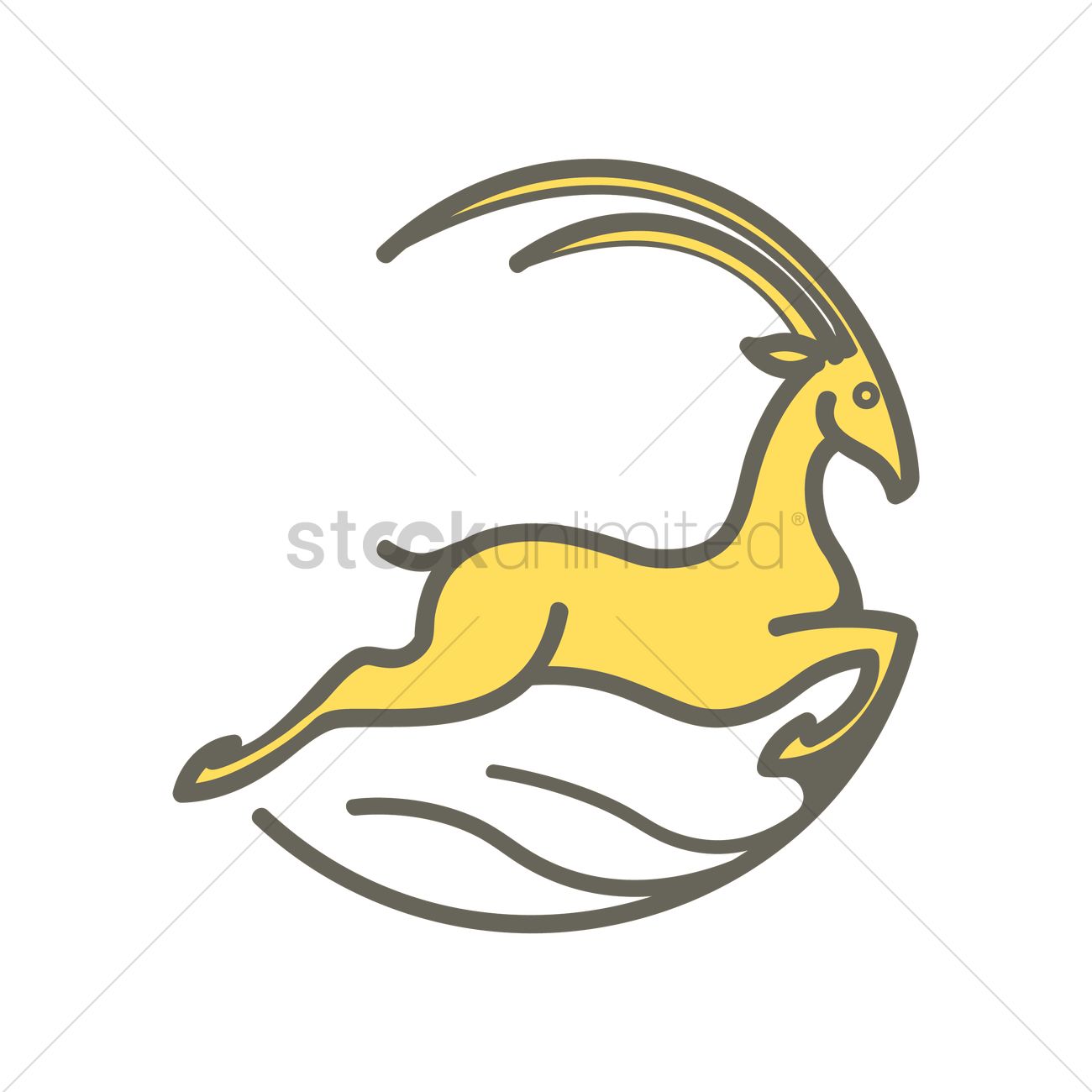 1300x1300 Antelope Vector Image
