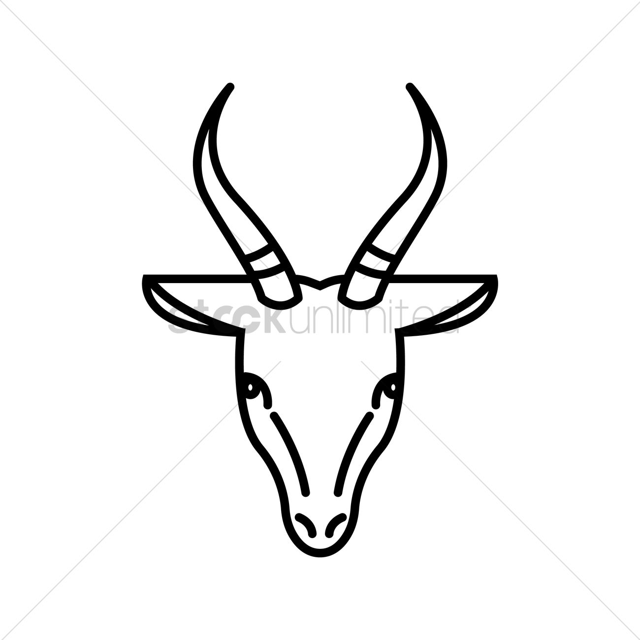 1300x1300 Antelope Vector Image