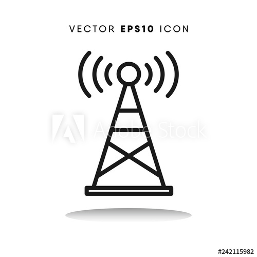 500x500 Antenna Vector Icon