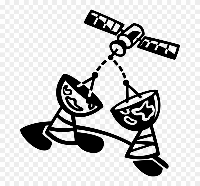 840x780 Vector Illustration Of Satellite Dish Parabolic Antenna