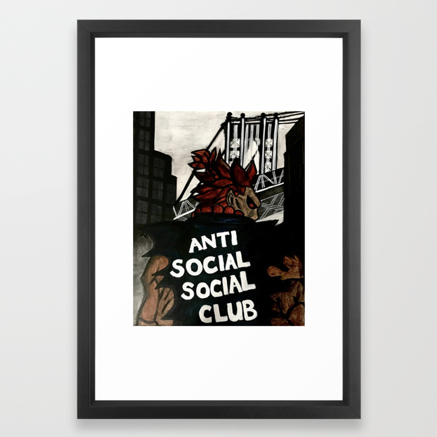1500x1500 Akuma Anti Social Social Club Framed Art Print