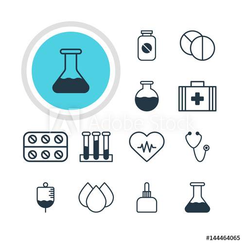 500x500 Vector Illustration Of Health Icons Editable Pack Of Medical