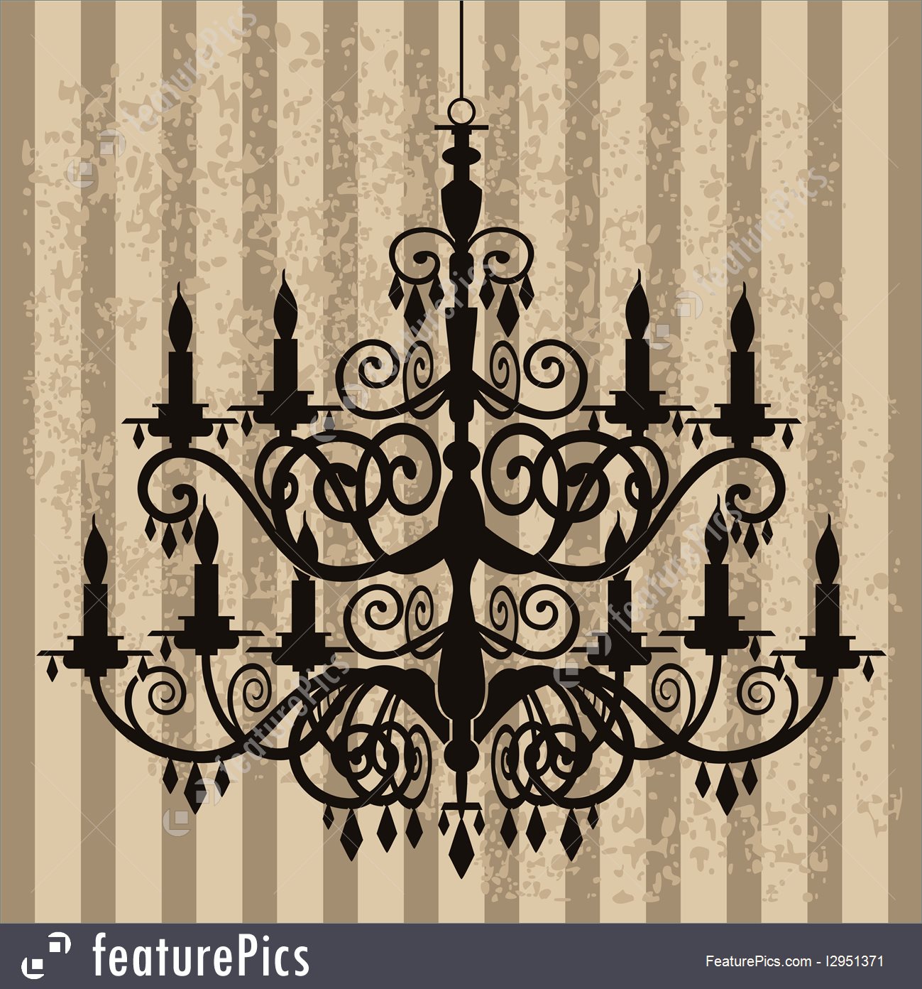 1299x1392 Vintage Chandelier On Antique Background