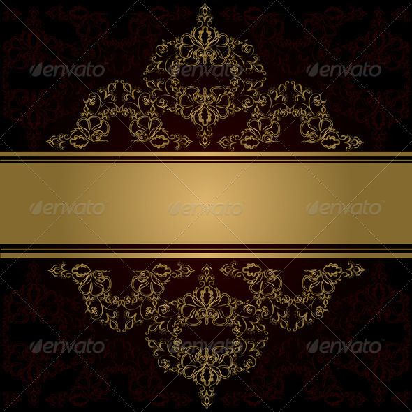 590x590 Vintage Background Vector Victorian Golden Ornament Abstract