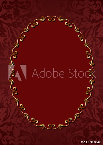 354x500 Antique Background With Golden Frame
