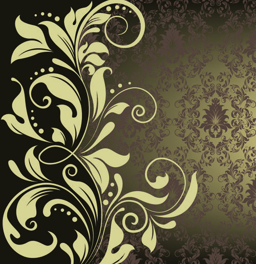 500x515 Free Vector Antique Backgrounds Vintage Floral Vector