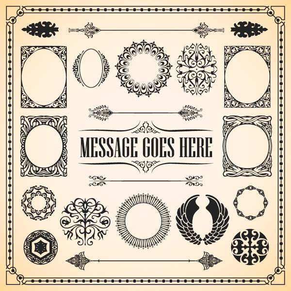 600x600 Frames Vintage Vectors