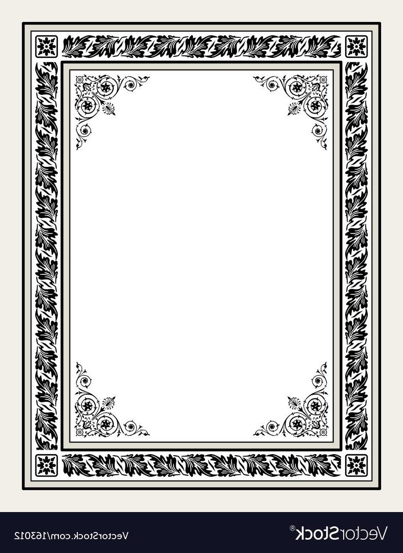 787x1080 Unique Antique Ornate Frame Vector Photos