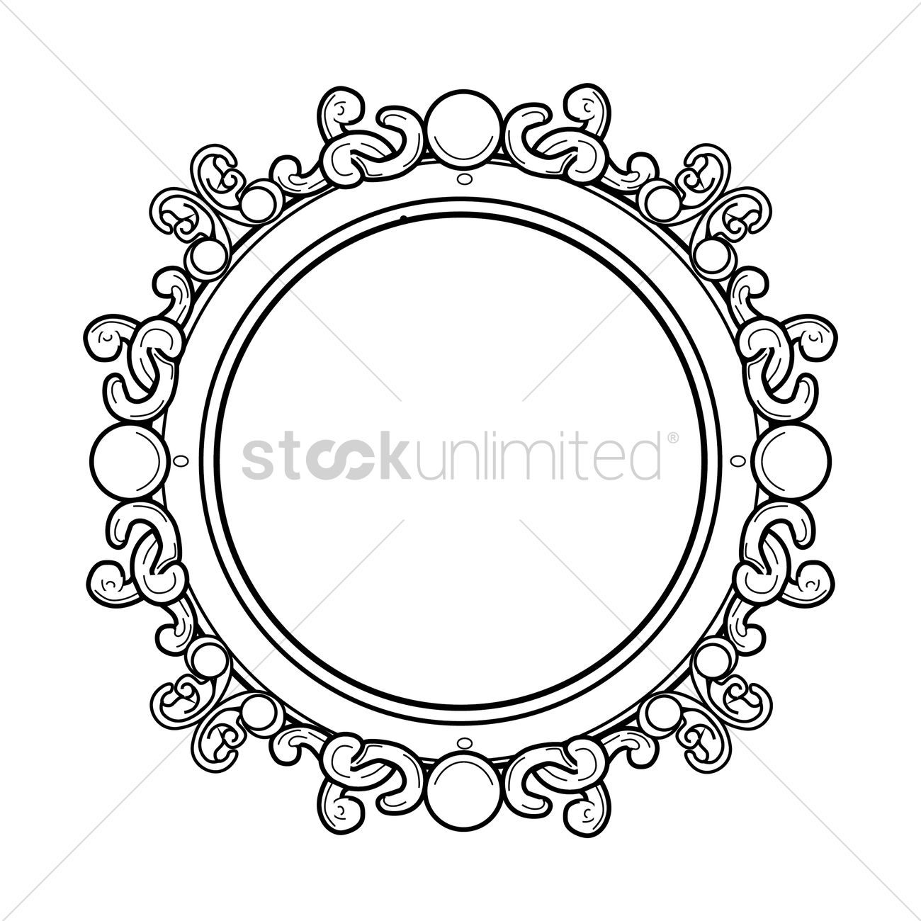 1300x1300 Antique Frame Vector Image