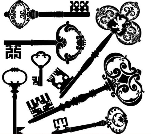 490x434 Vintage Keys Vector Free Vector Graphics Art Design Blog Drip