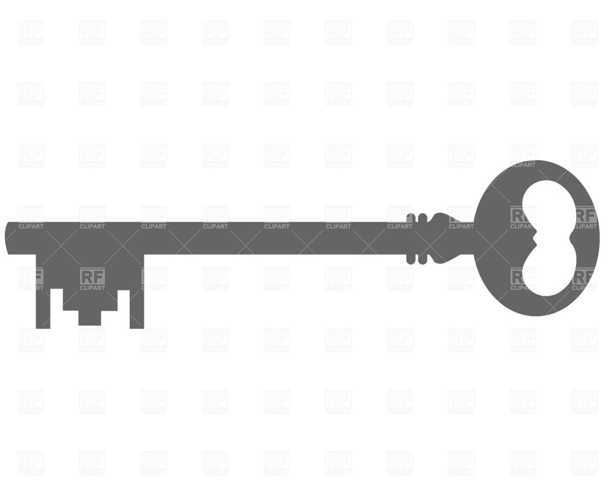 1200x960 Antique Key Silhouette Vector Image Of Objects Prague