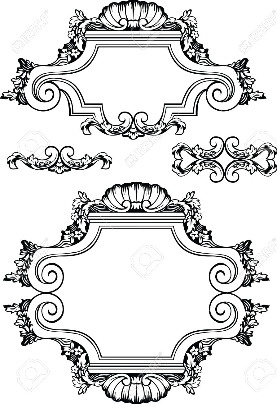 894x1300 Antique Picture Frames Vector Baroque Frame Antique Frames