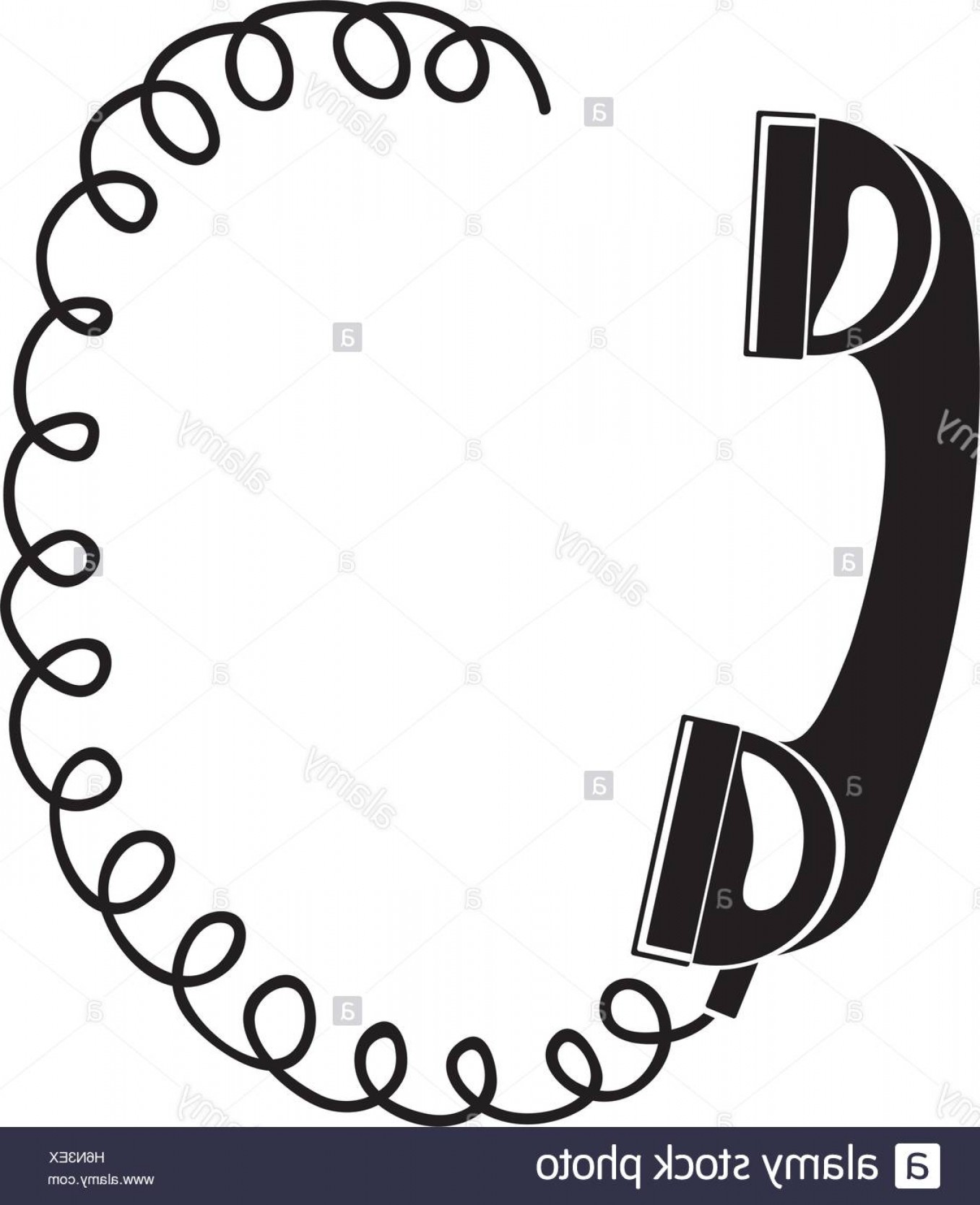 1357x1668 Stock Photo Black Silhouette Antique Telephone With Cord Vector