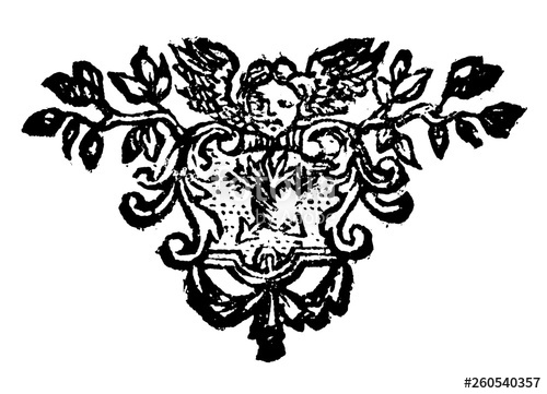 500x361 Vintage Vector Drawing Or Engraving Of Antique Floral Decoration