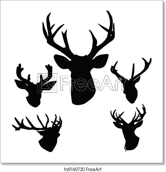 561x581 Free Art Print Of Deer Antlers Silhouette Deer Antlers Silhouette