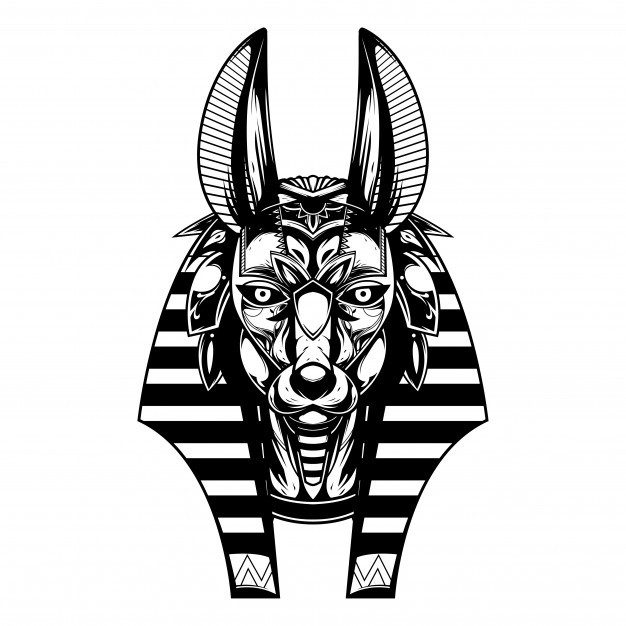 626x626 Anubis Illustration And Tshirt Design Vector Premium Download