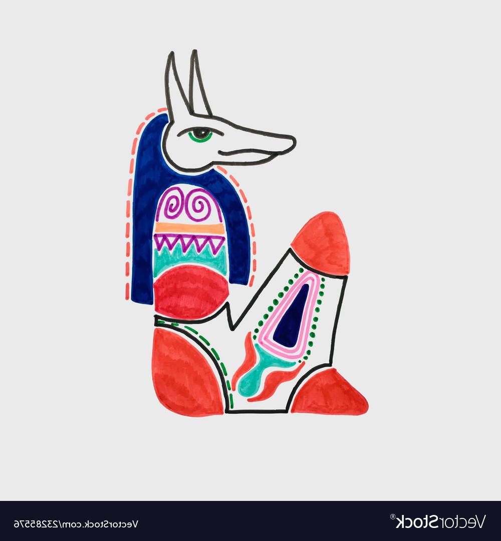 1000x1080 Best Free Marker Sketch Drawing Of Egyptian God Anubis Vector Photos