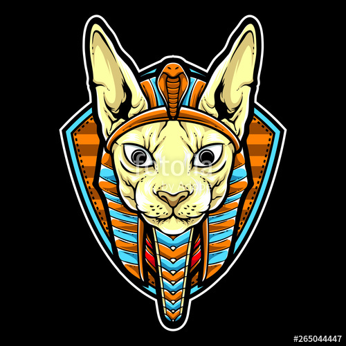 500x500 Cat Anubis Vector Stock Image And Royalty Free Vector