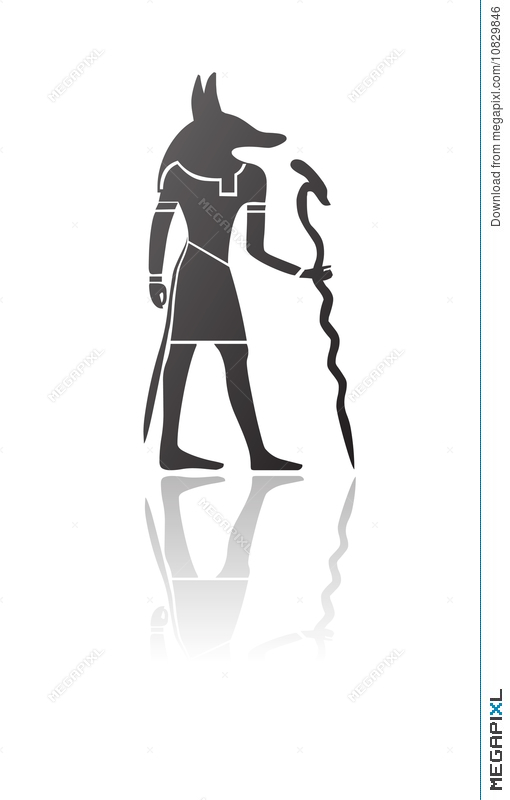 510x800 Egyptian Divinity Anubis Vector Illustration