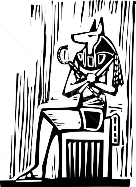 436x600 Egyptian Sitting Anubis Vector Illustration Jeffrey Thompson