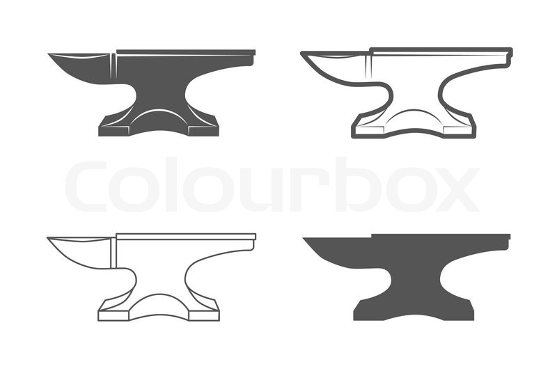 800x533 Anvil Vintage Style Vector Stock Vector Colourbox