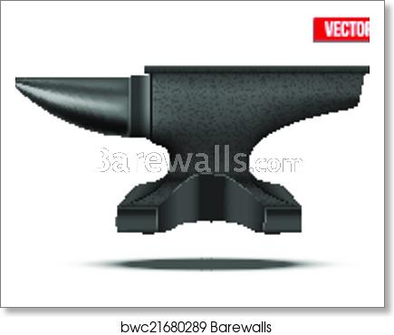 435x370 Iron Anvil Vector Illustration, Art Print Barewalls Posters