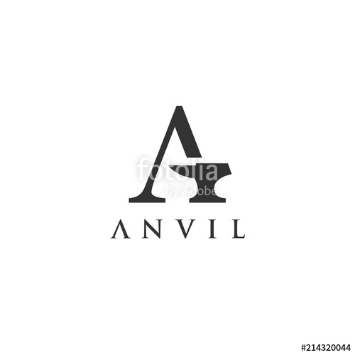 Letter A With Anvil Logo Vector Stock Image And Royalty Free 500x500 Letter A With Anvil Logo Vector Stock Image And Royalty Free
