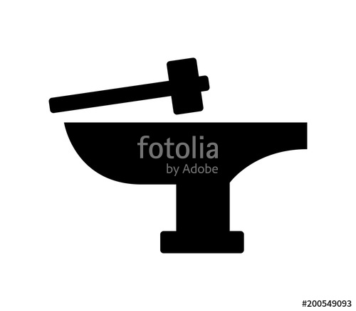 Anvil Icon Stock Image And Royalty Free Vector On Fotolia 500x438 Anvil Icon Stock Image And Royalty Free Vector On Fotolia