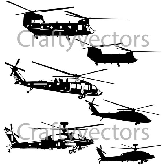 570x570 Military Helicopters Vector Etsy