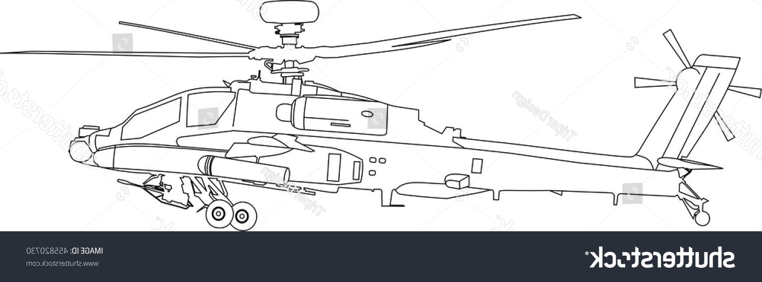 1500x556 Unique Apache Helicopter Drawing Vector Pictures Free Vector Art