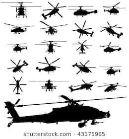 260x280 Vector Apache Helicopter Silhouettes Tattoo Ideas Military