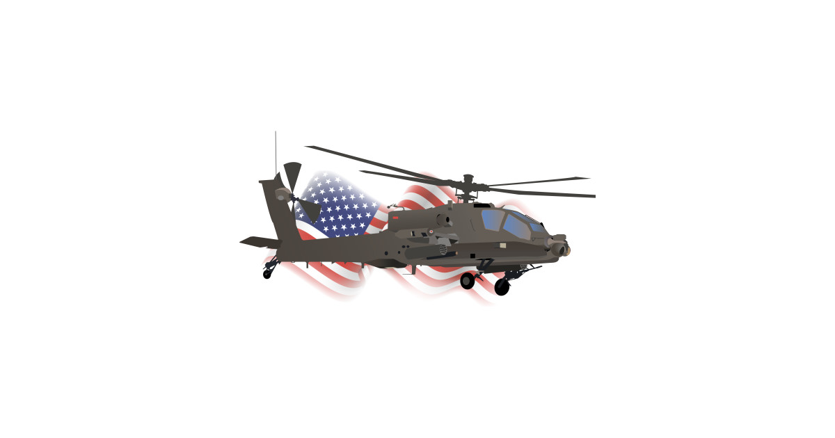 1200x630 Ah Apache Helicopter With American Flag