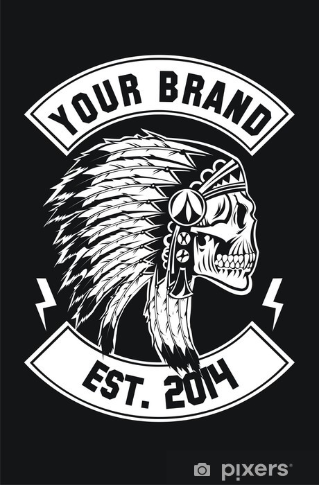 460x700 Apache Skull Vector Wall Mural We Live To Change