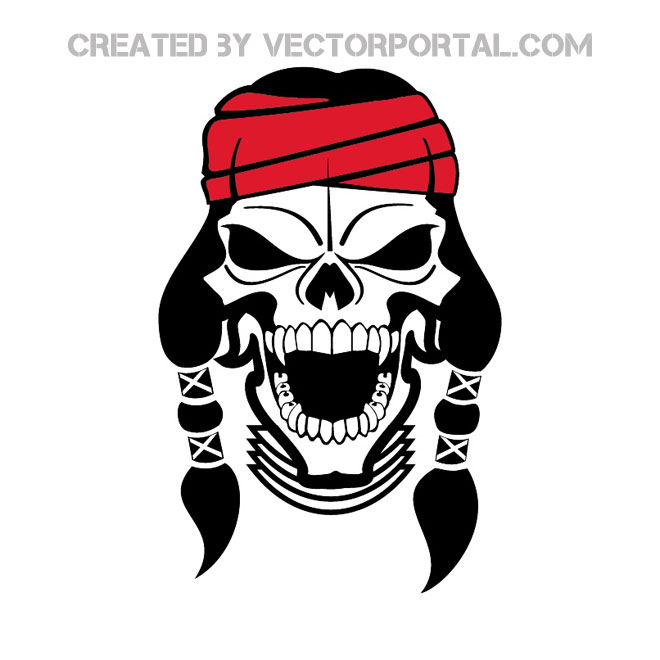 660x660 Apache Skull Vector