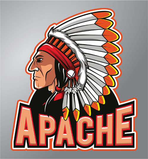 499x536 Vintage Apache Logo Vector Free Vector In Encapsulated Postscript