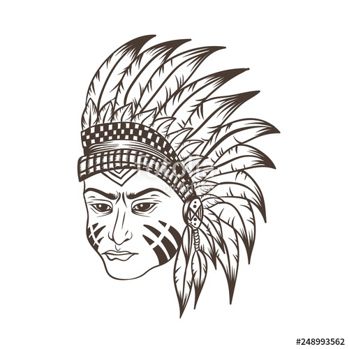 500x500 Apache Head Vector Illustration Stock Image And Royalty Free