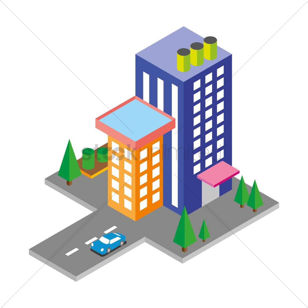 Apartment Building Vector Image 1300x1300 Apartment Building Vector Image