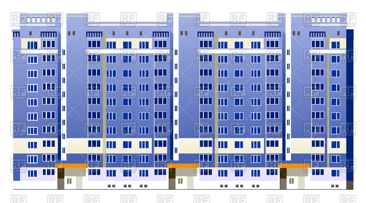Blue Multi Storey Buildings Vector Image Of Architecture 1200x667 Blue Multi Storey Buildings Vector Image Of Architecture