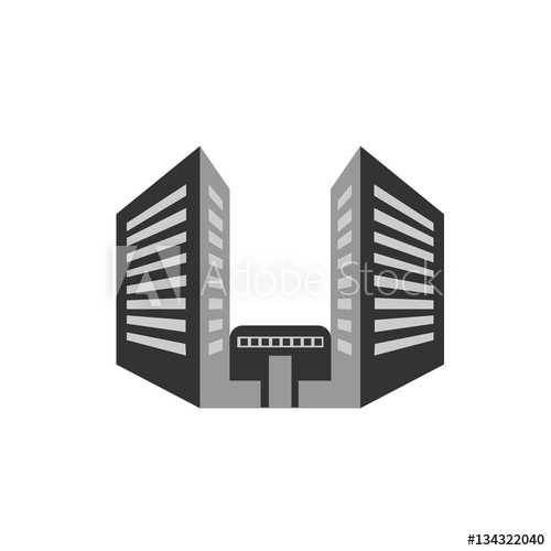 Icon Building The Logo Of The Apartment Building Vector 500x500 Icon Building The Logo Of The Apartment Building Vector