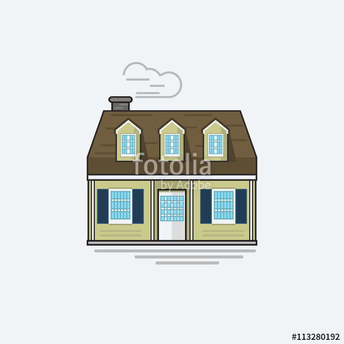 Linear Icons With House Flat Line Color Apartment Building 500x500 Linear Icons With House Flat Line Color Apartment Building