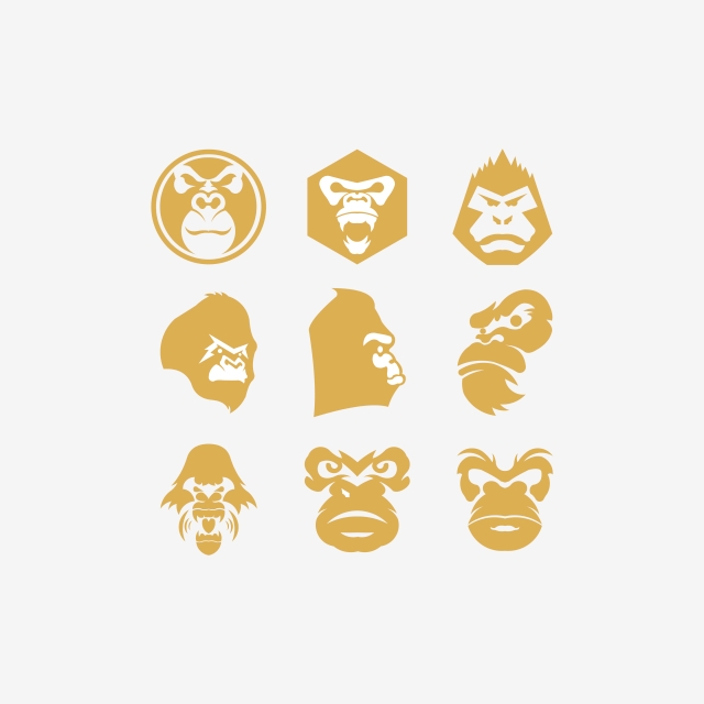 Gorilla Head Vector Monkey Head Vector Logo, Animal, Ape, Cartoon 640x640 Gorilla Head Vector Monkey Head Vector Logo, Animal, Ape, Cartoon