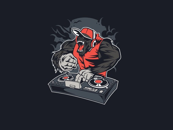 Dj Ape Vector T Shirt Design 600x450 Dj Ape Vector T Shirt Design