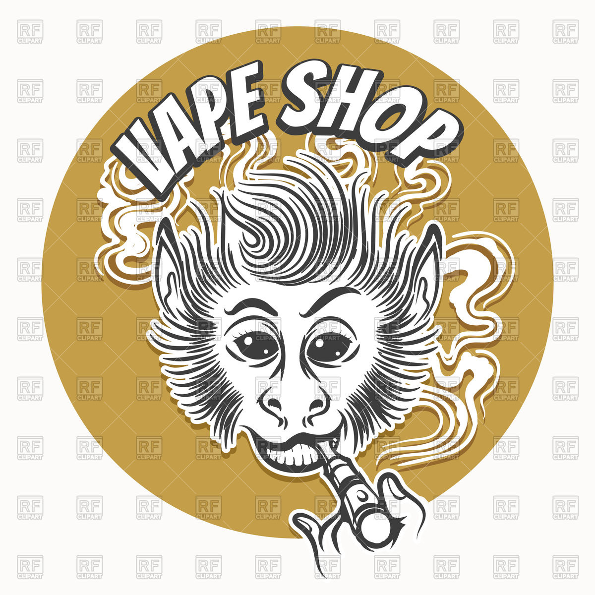 Smiling Ape With Electronic Cigarette Vector Image Of Plants 1200x1200 Smiling Ape With Electronic Cigarette Vector Image Of Plants