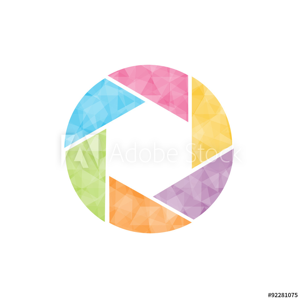 Photo Art Print Colorful Geometric Shutter Aperture Logo Vector 1000x1000 Photo Art Print Colorful Geometric Shutter Aperture Logo Vector