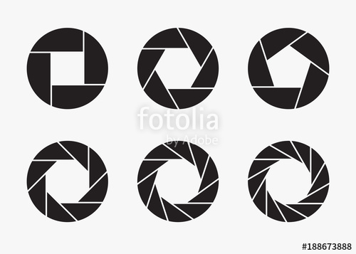 Set Of Black Camera Lens Aperture Icons Stock Image And Royalty 500x357 Set Of Black Camera Lens Aperture Icons Stock Image And Royalty