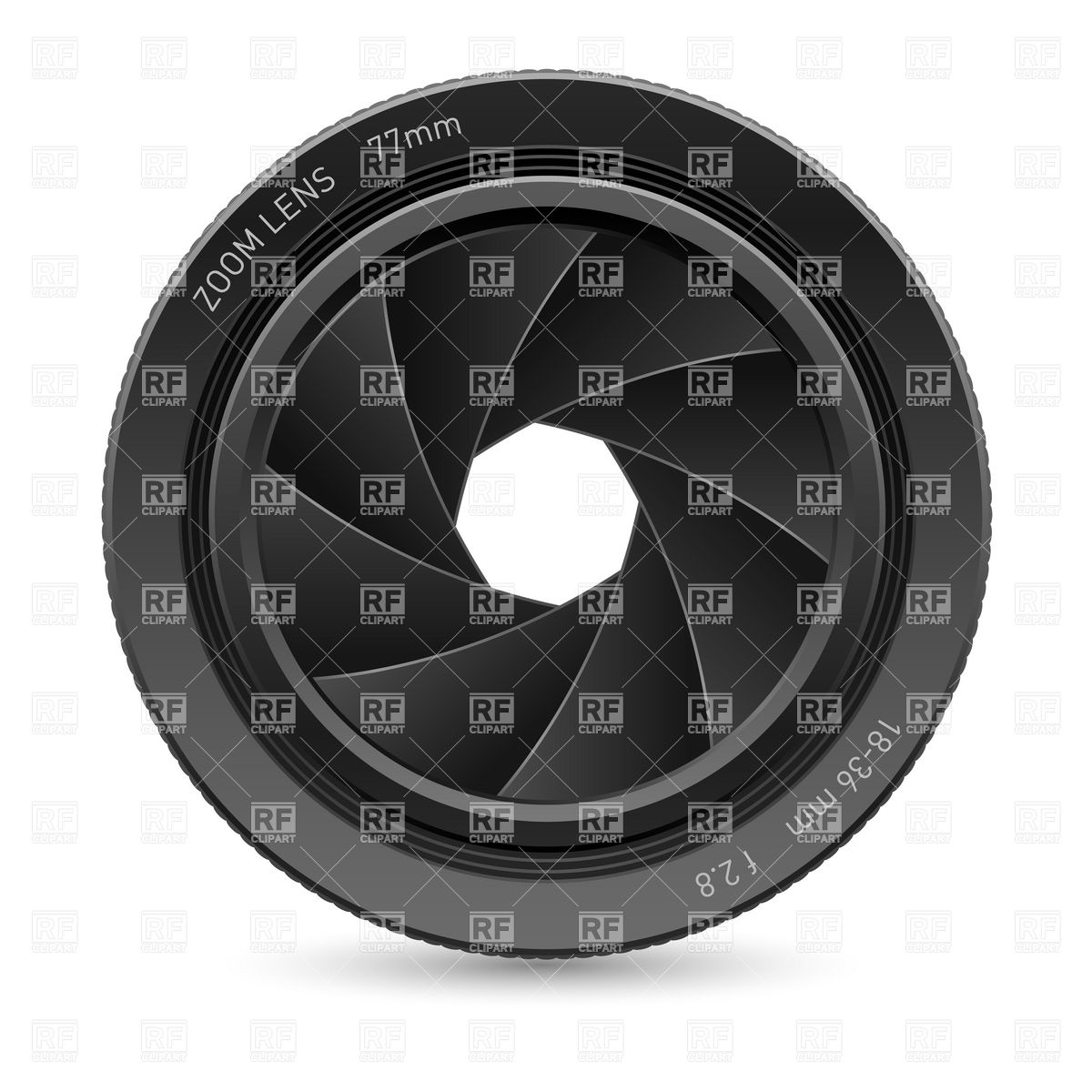 1200x1200 Camera Lens With Shutter Aperture Vector Image Of Objects Dvarg
