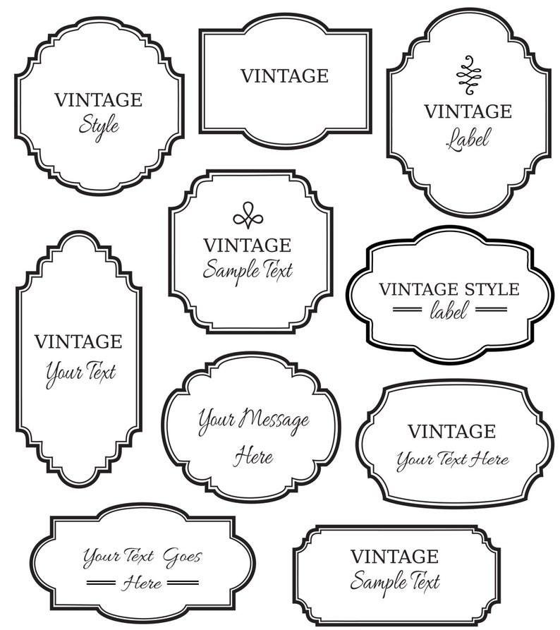 Vintage Labels Clip Art Digital Frames Png Vector 794x893 Vintage Labels Clip Art Digital Frames Png Vector